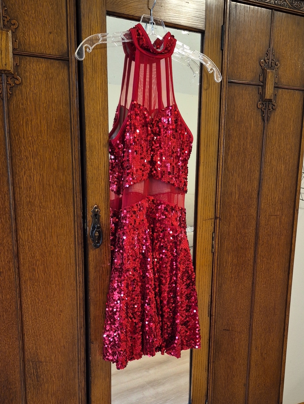 Weissman Red Lined Dance or Figure Skating Dress